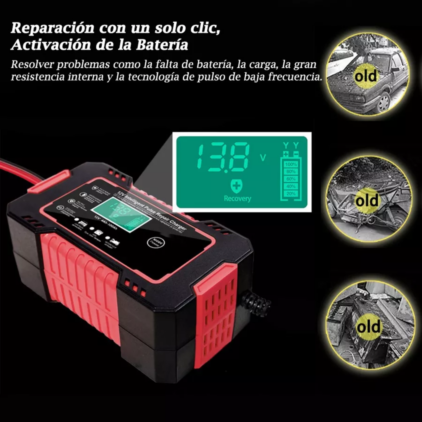 ARRANCADOR/REPARADOR DE BATERÍAS PORTÁTIL