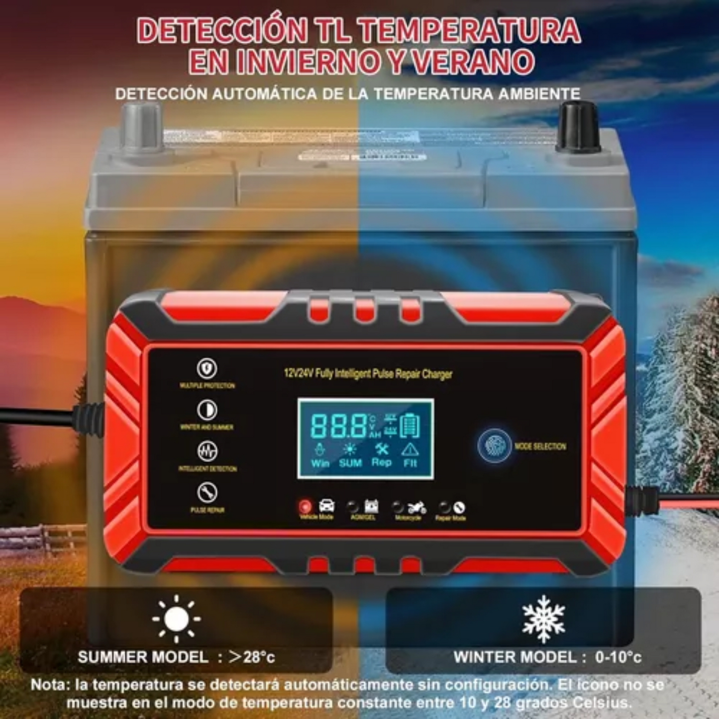 ARRANCADOR/REPARADOR DE BATERÍAS PORTÁTIL