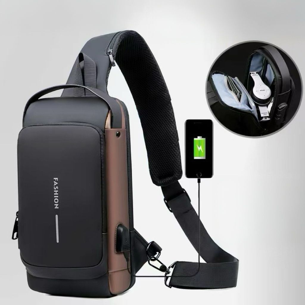 BOLSO ANTIRROBO CON CARGA USB+BLOQUEO