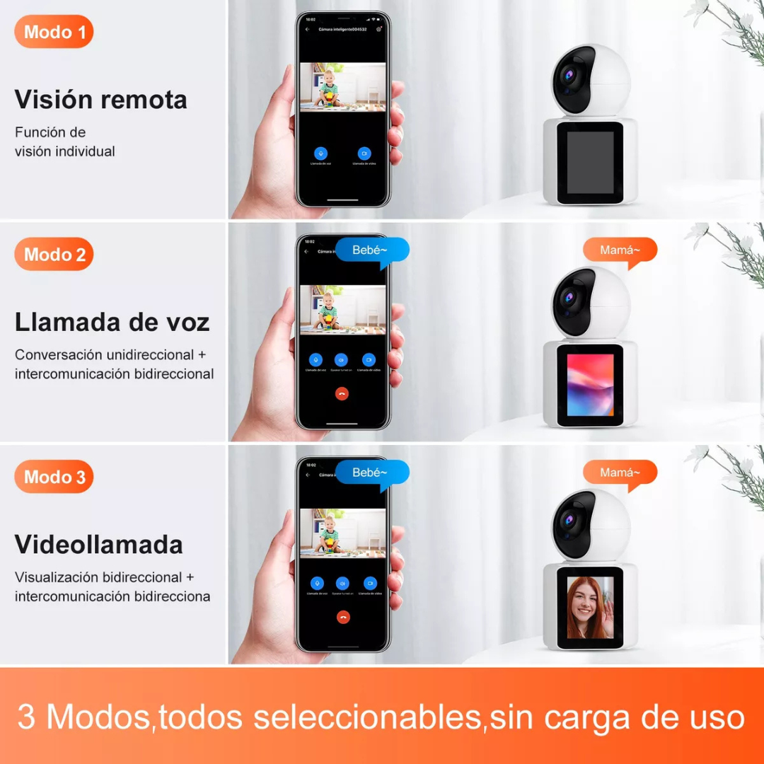 CÁMARA DE SEGURIDAD CON VIDEO LLAMADAS IP WIFI