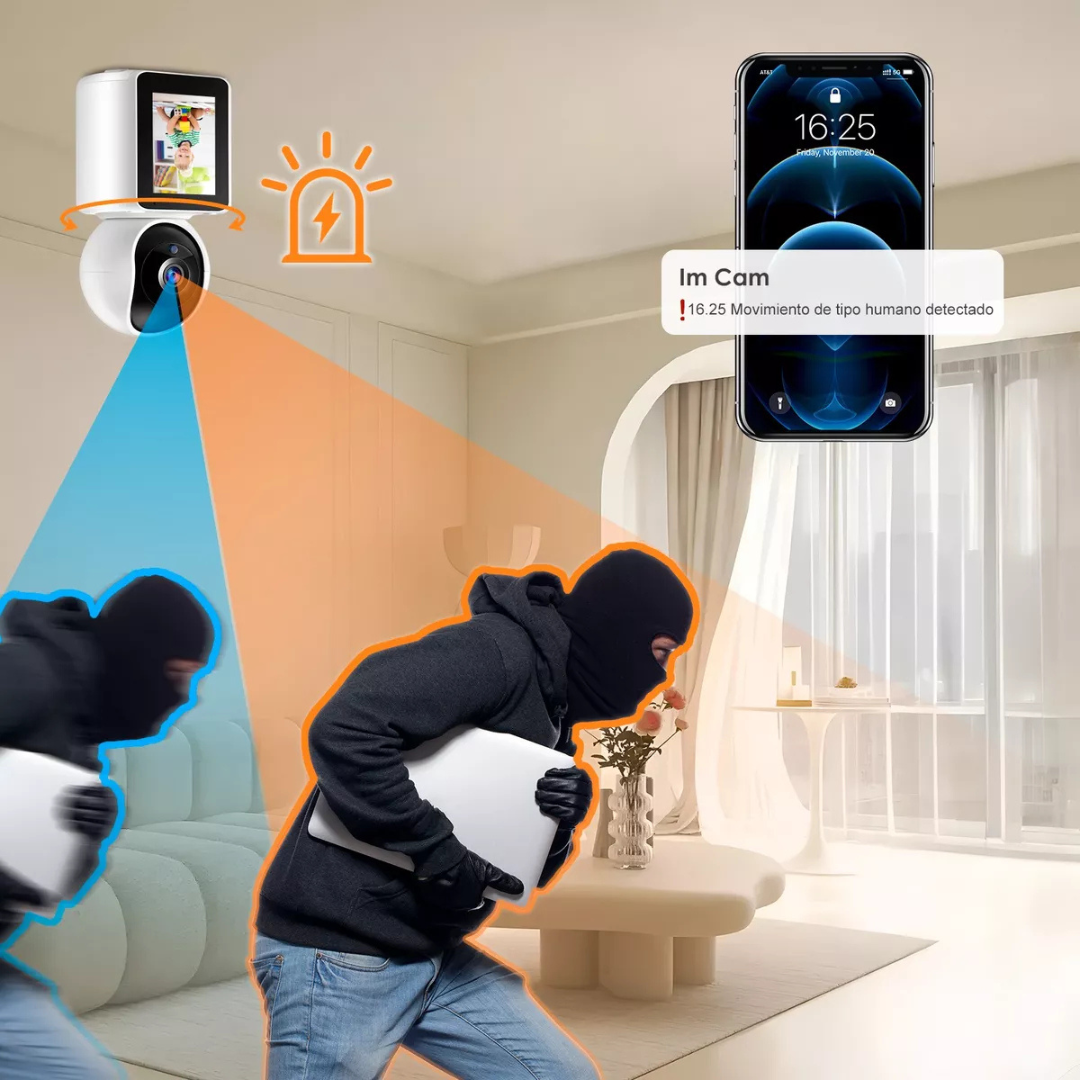 CÁMARA DE SEGURIDAD CON VIDEO LLAMADAS IP WIFI