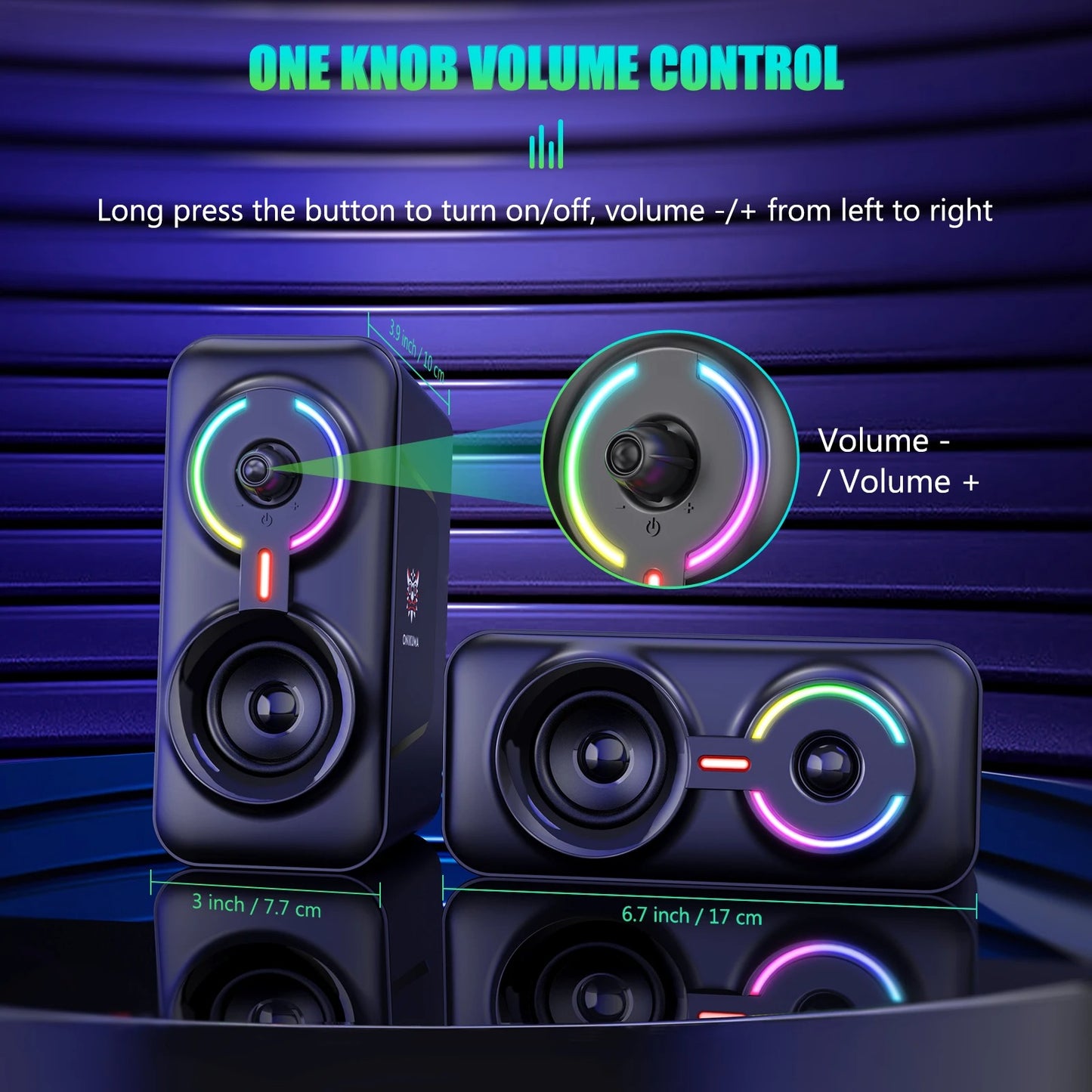 PARLANTES ALTAVOZ ONIKUMA RGB MULTIMEDIA L6