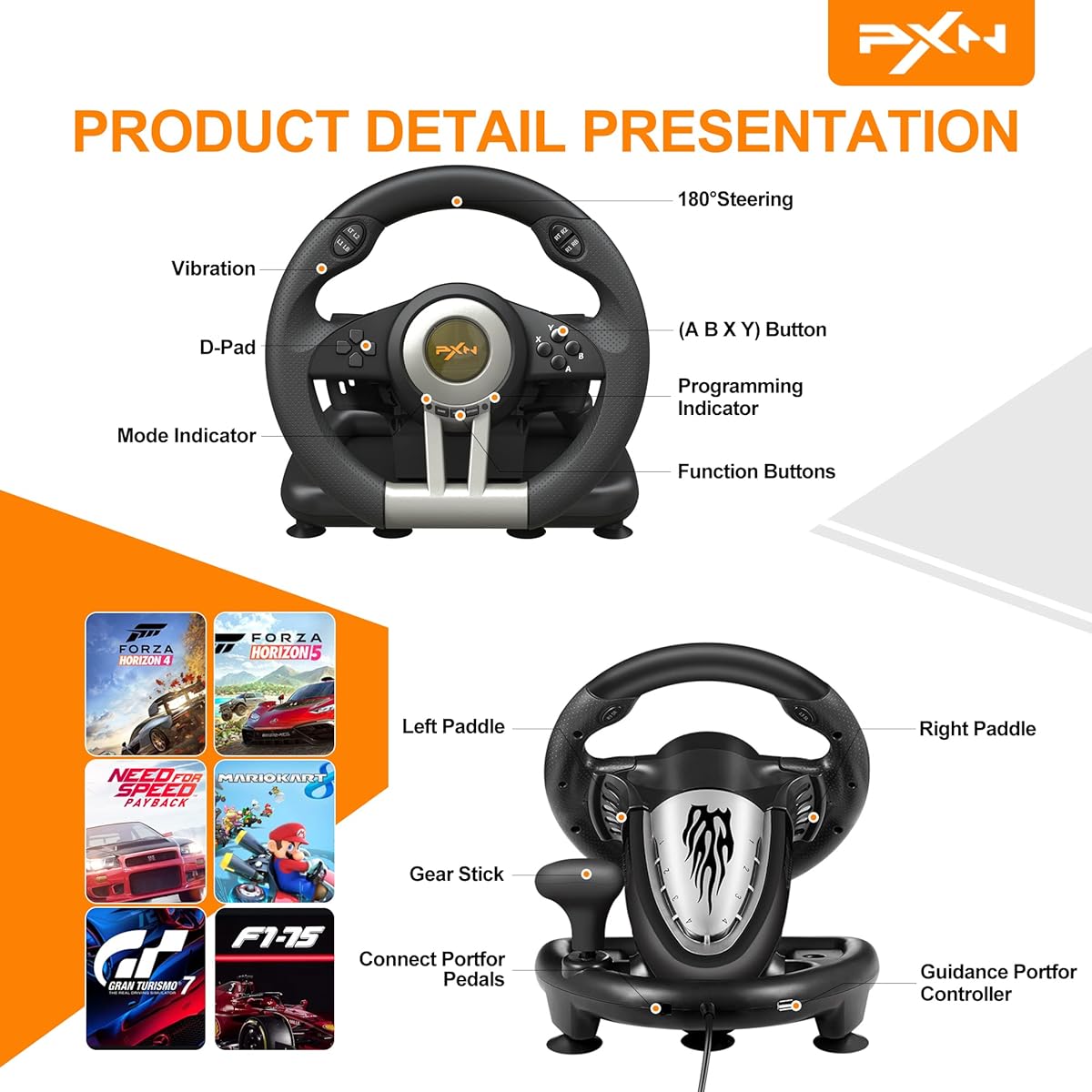 VOLANTE GAMER PXN V3 PRO