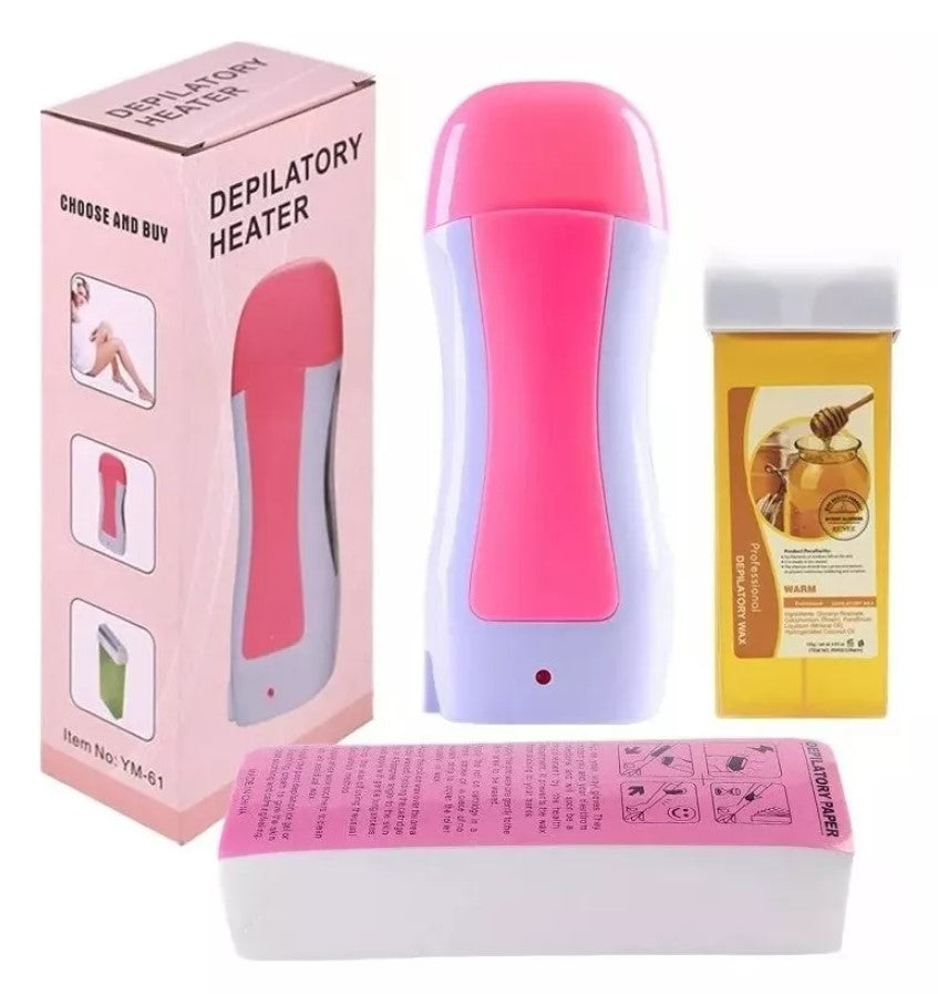 KIT DE CERA DEPILATORIA ROLL-ON