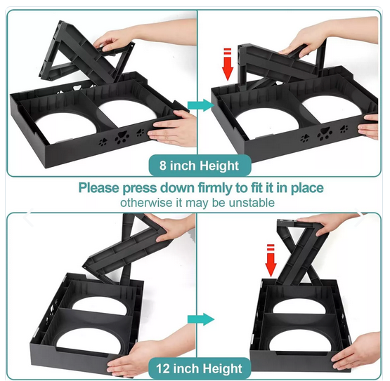 Comedero Bebedero Ajustable Para Mascota