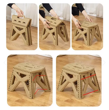 Taburete Plegable Portátil Plástico Dura