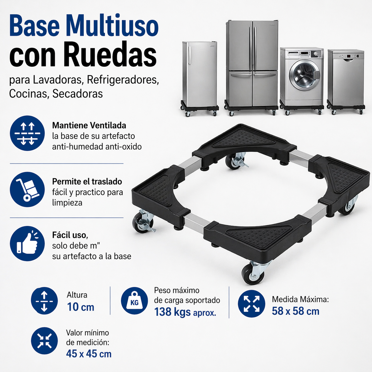 Soporte Movil Para Lavadora