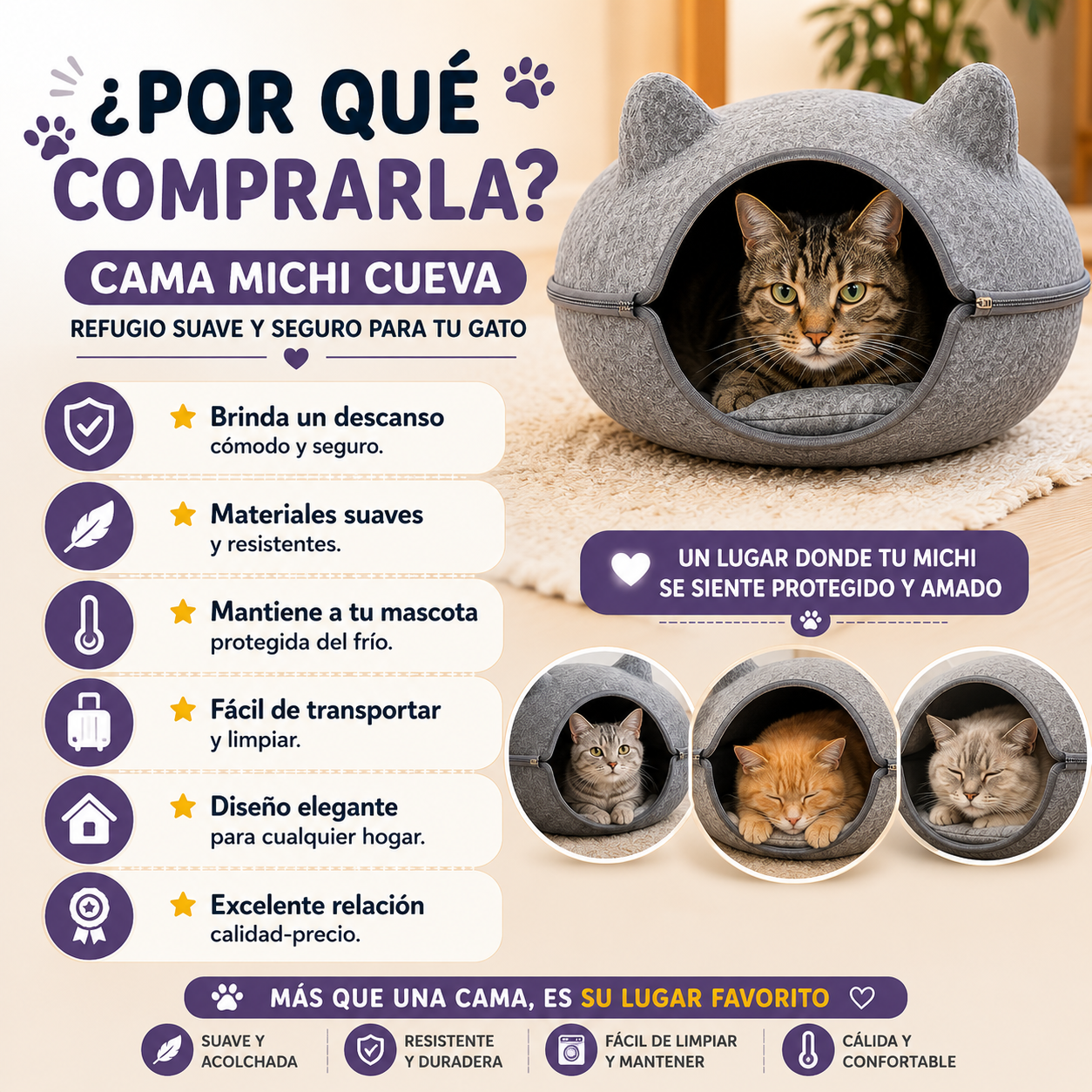 Cama Michi Cueva
