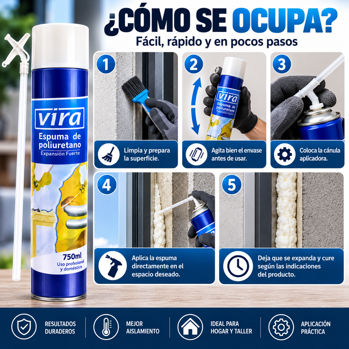 🧰 Espuma Expansiva Poliuretano Spray 750ml