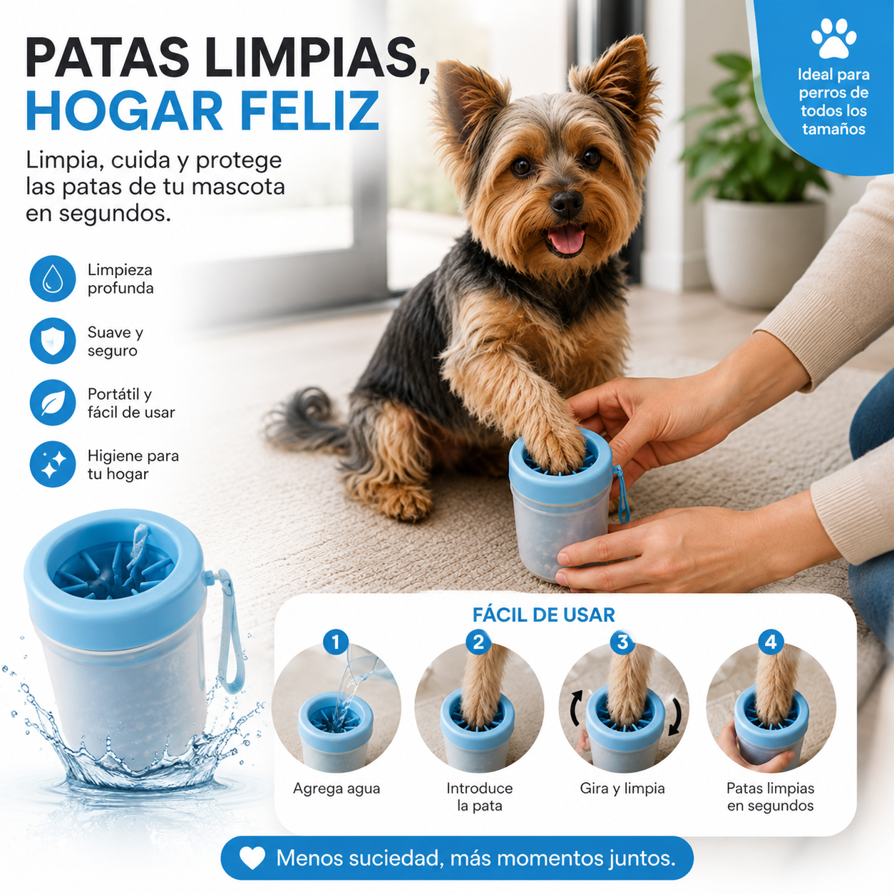 Limpiador De Patas Para Mascotas Premium