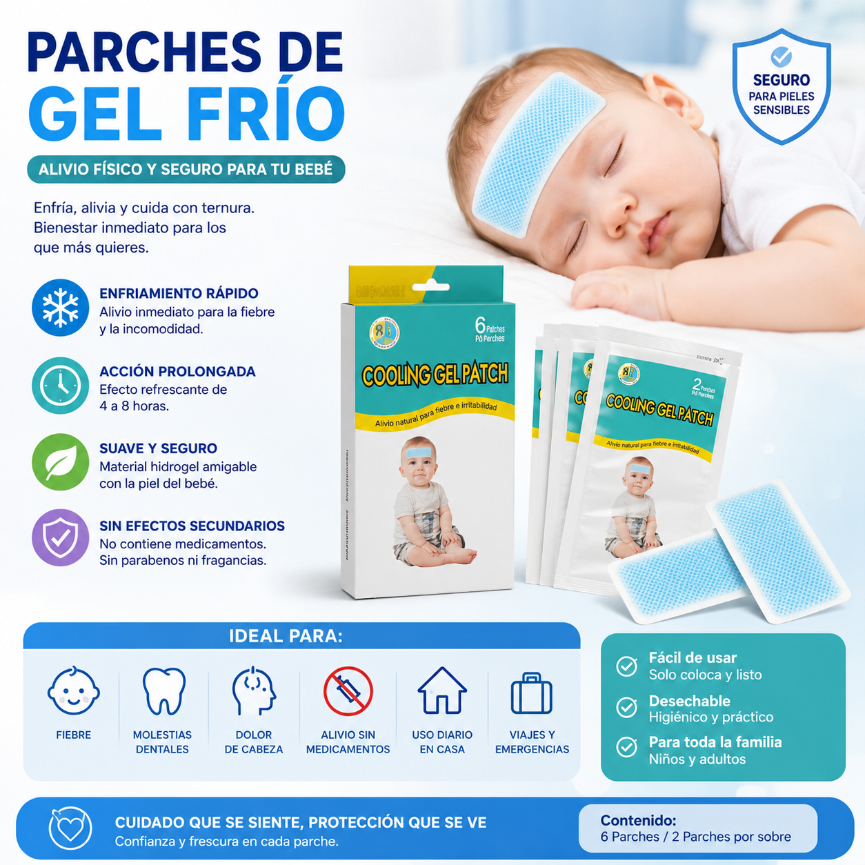 Parches De Gel Para Bajar La Fiebre