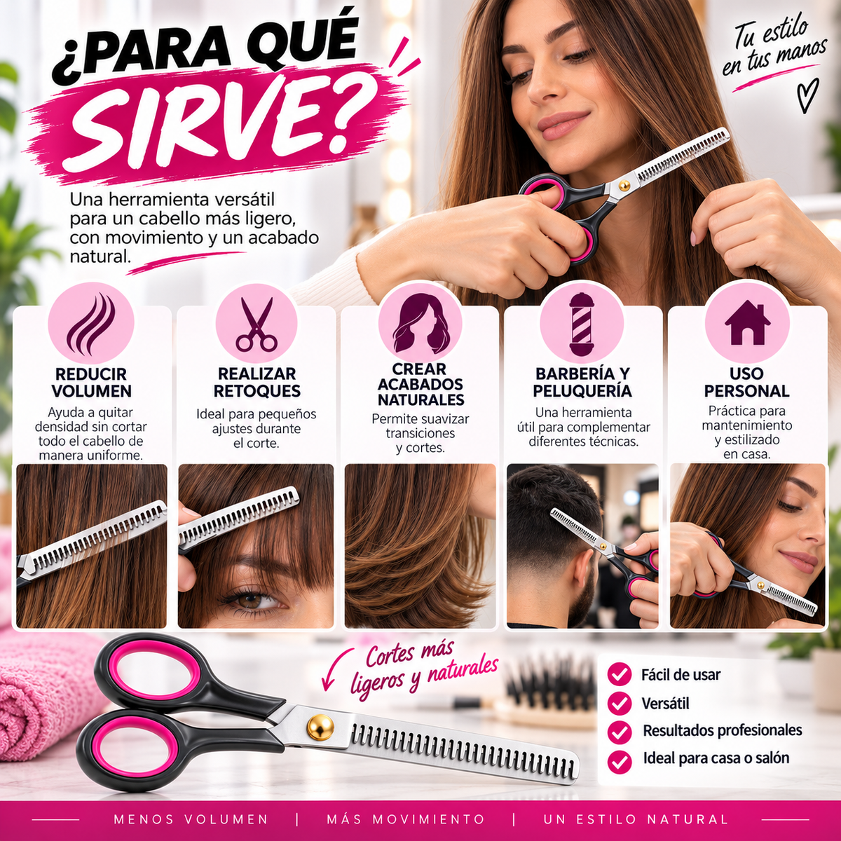 Tijera Entresacadora para Cortar Pelo