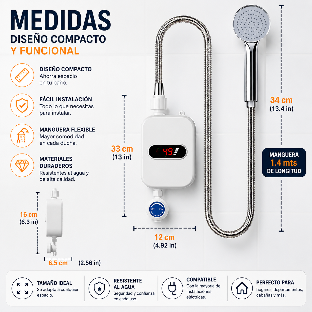 CALENTADOR DE AGUA DUCHA PREMIUM