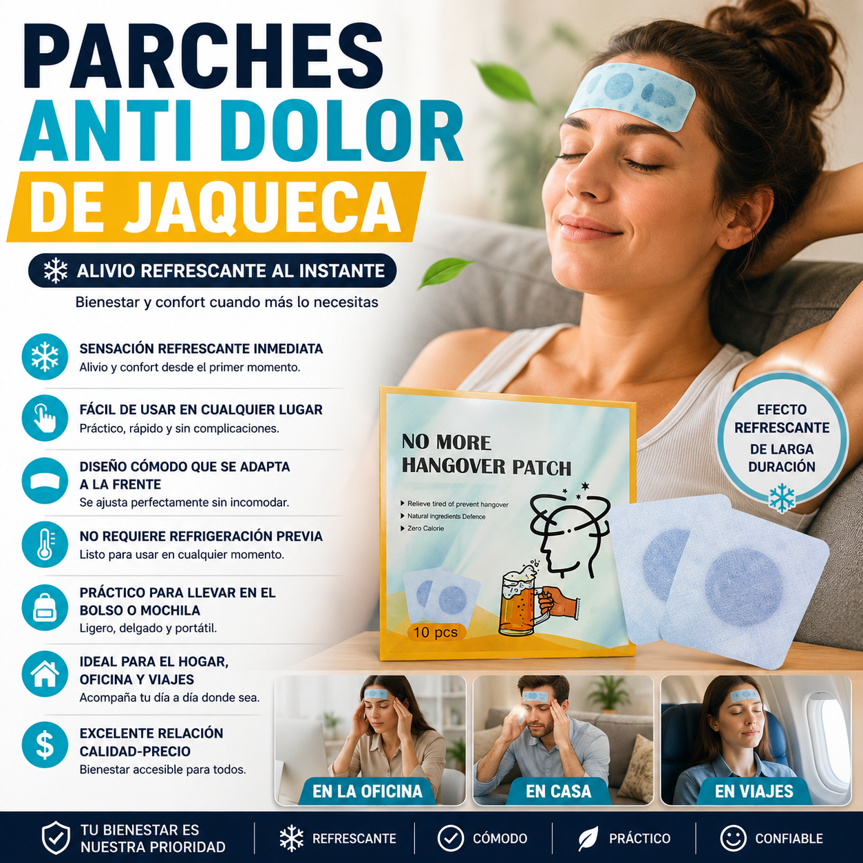 Parches Anti Dolor de Jaqueca