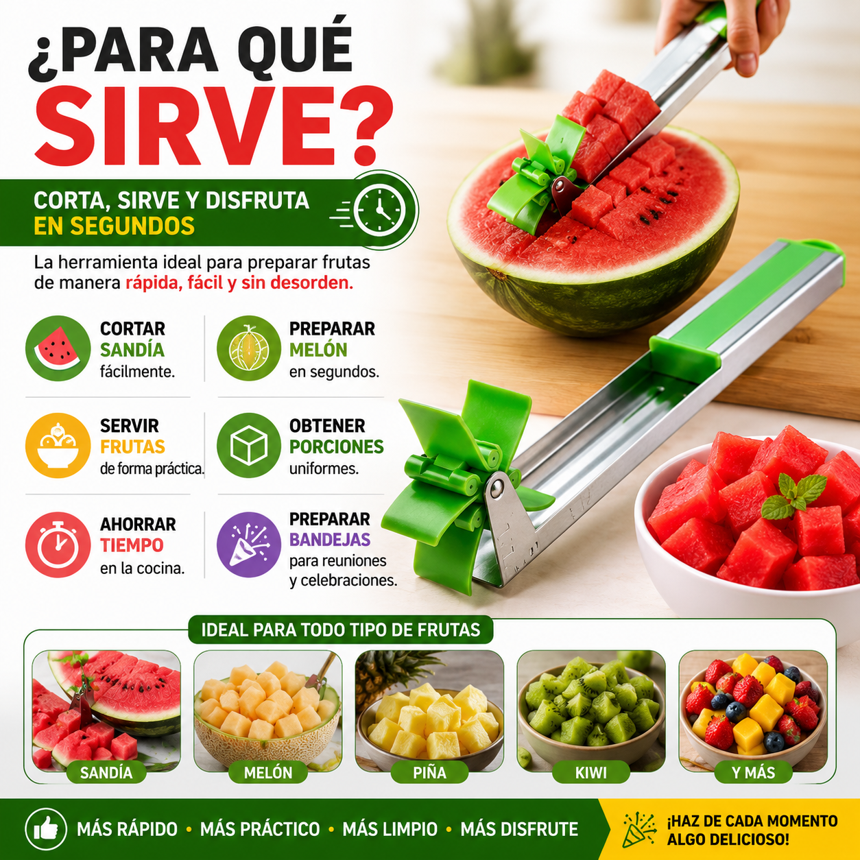 Pelador de Sandía o Melón Rápido