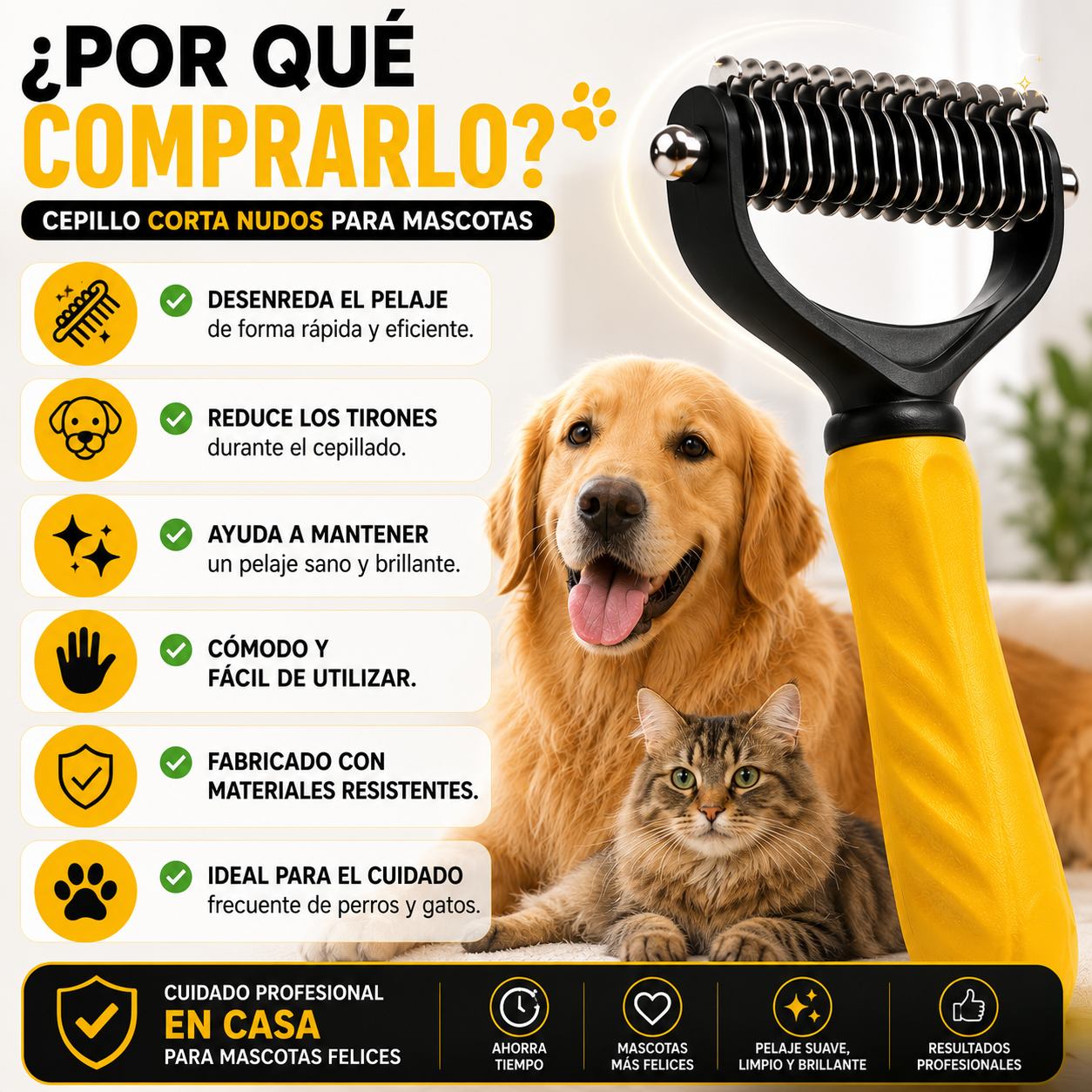Cepillo Corta Nudos para Mascotas