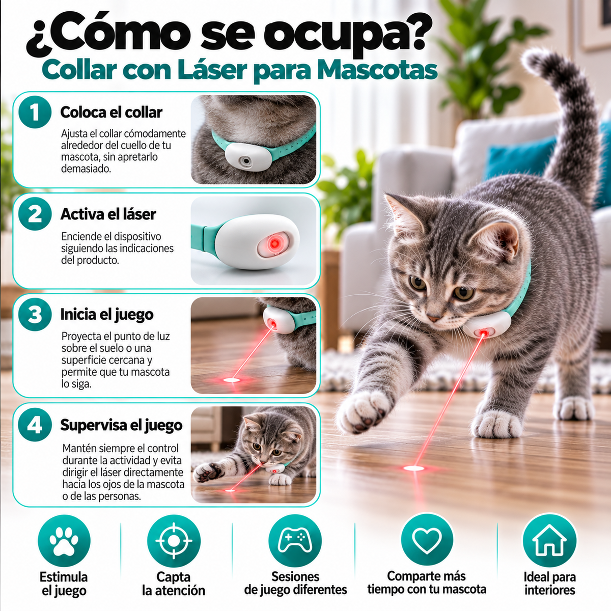 Collar con Láser para Mascotas