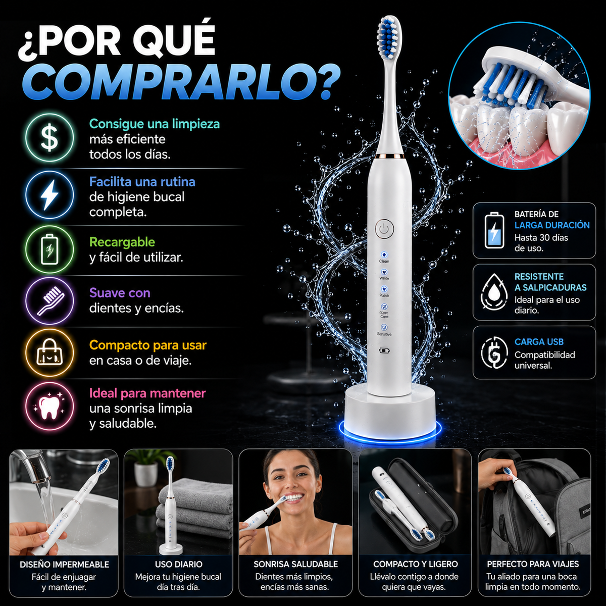 ⚡ Cepillo de Dientes Eléctrico