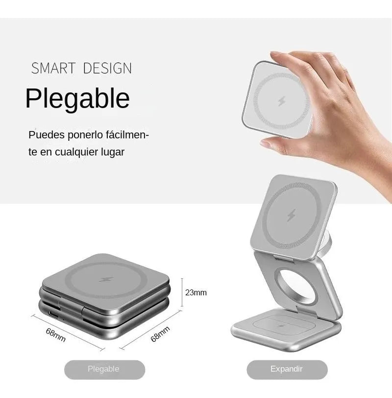 Cargador 3 EN 1 inalámbrico MagSafe para Apple