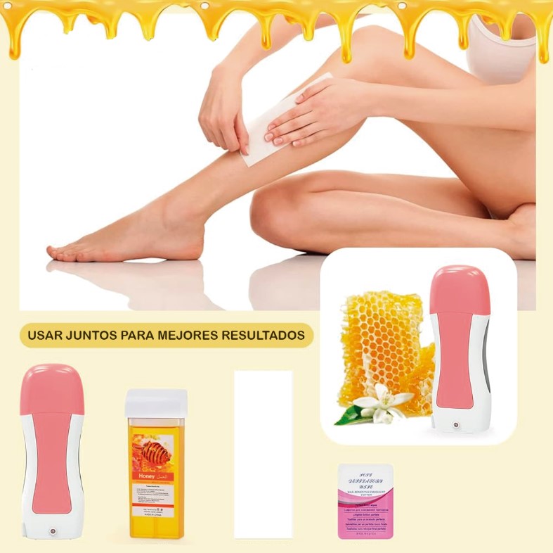 KIT DE CERA DEPILATORIA ROLL-ON