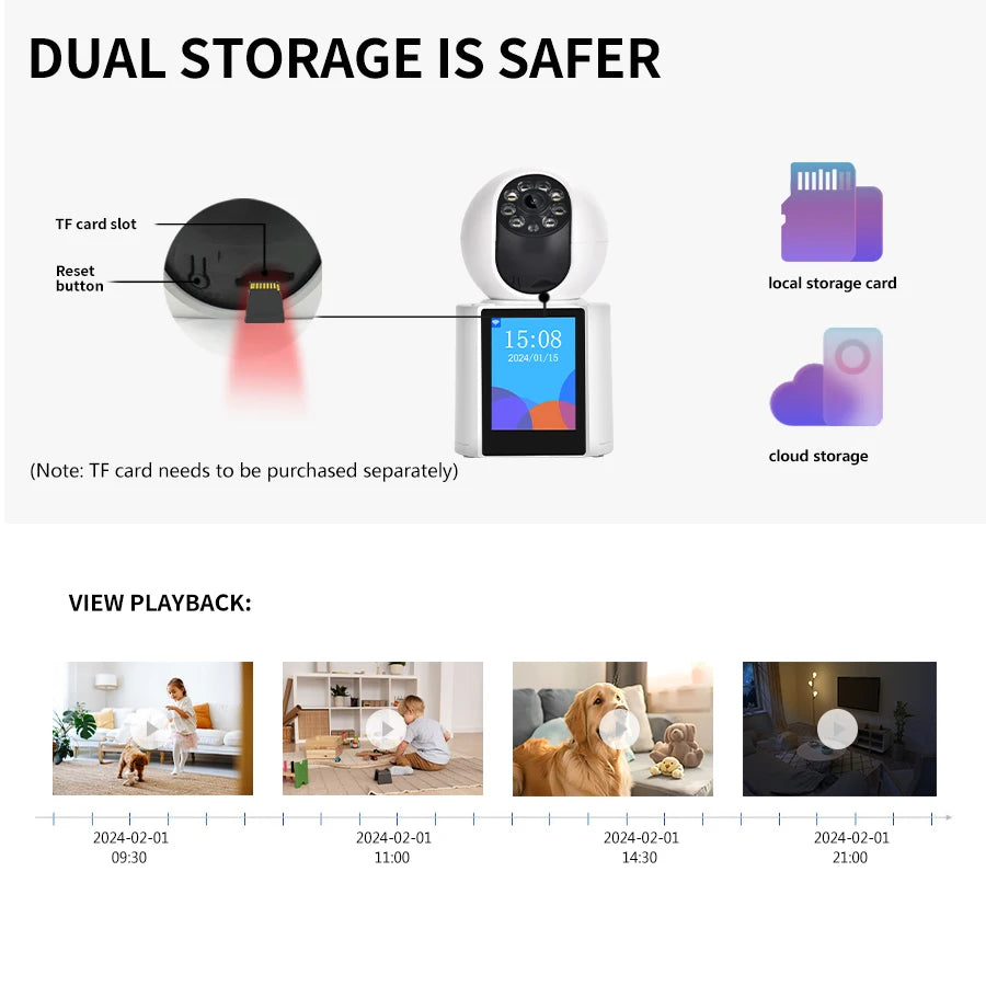 CÁMARA DE SEGURIDAD CON VIDEO LLAMADAS IP WIFI