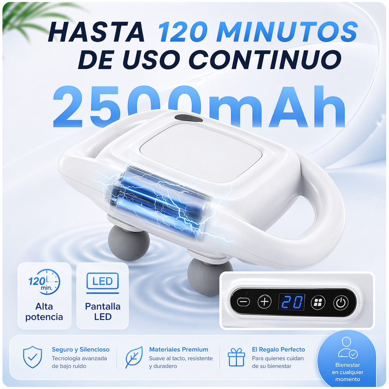 💆♀️ Masajeador Eléctrico 4 Cabezales 360° – Relajación Profunda en Casa+ ENVÍO GRATIS 🚚