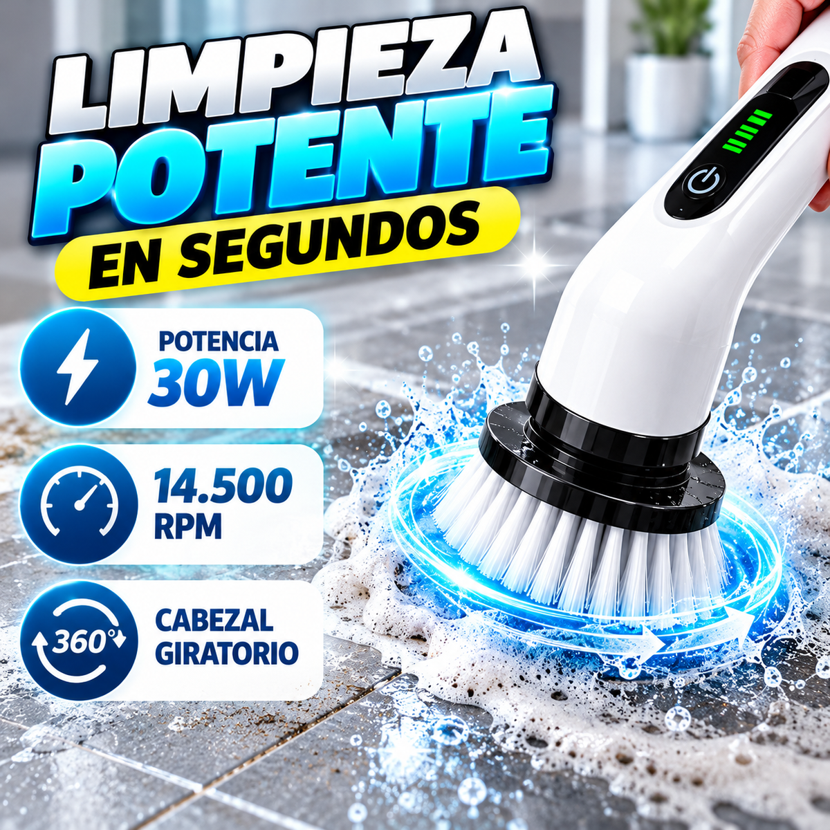 Cepillo de limpieza eléctrico multifuncional
