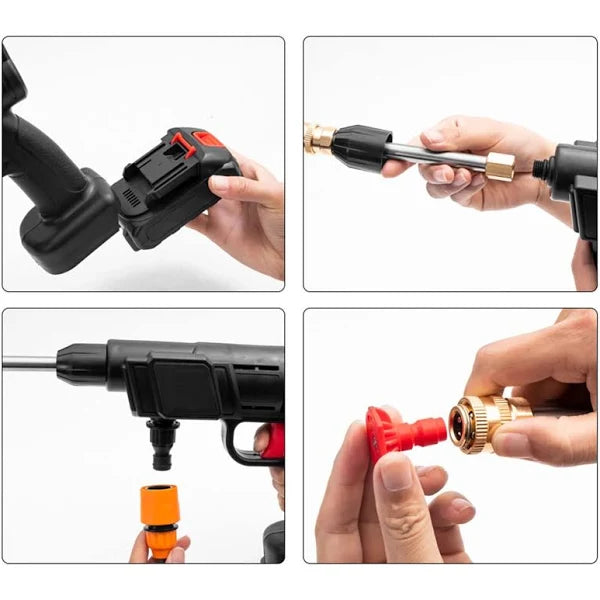 HIDROLAVADORA CON 2 BATERÍAS Y ACCESORIOS