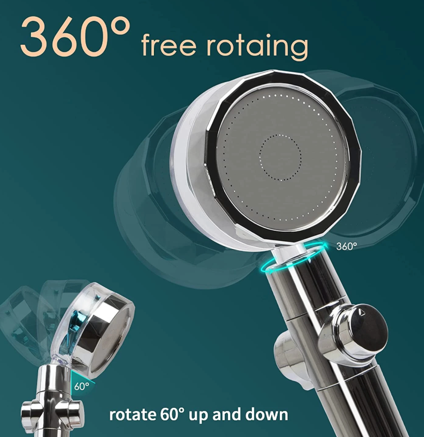 CABEZAL DE DUCHA SPA CON ROTACIÓN DE 360 GRADOS