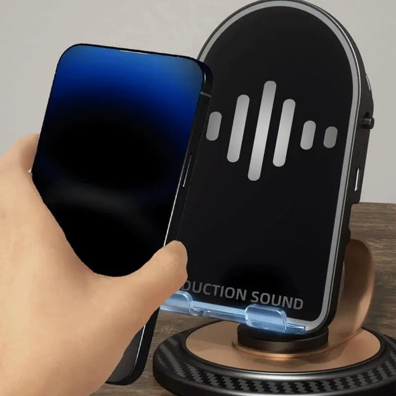 SOPORTE PARLANTE POR INDUCCIÓN PARA TELEFONO CELULAR