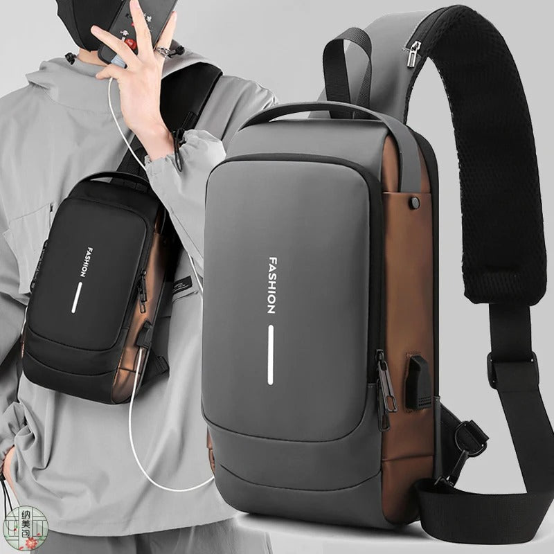 BOLSO ANTIRROBO CON CARGA USB+BLOQUEO