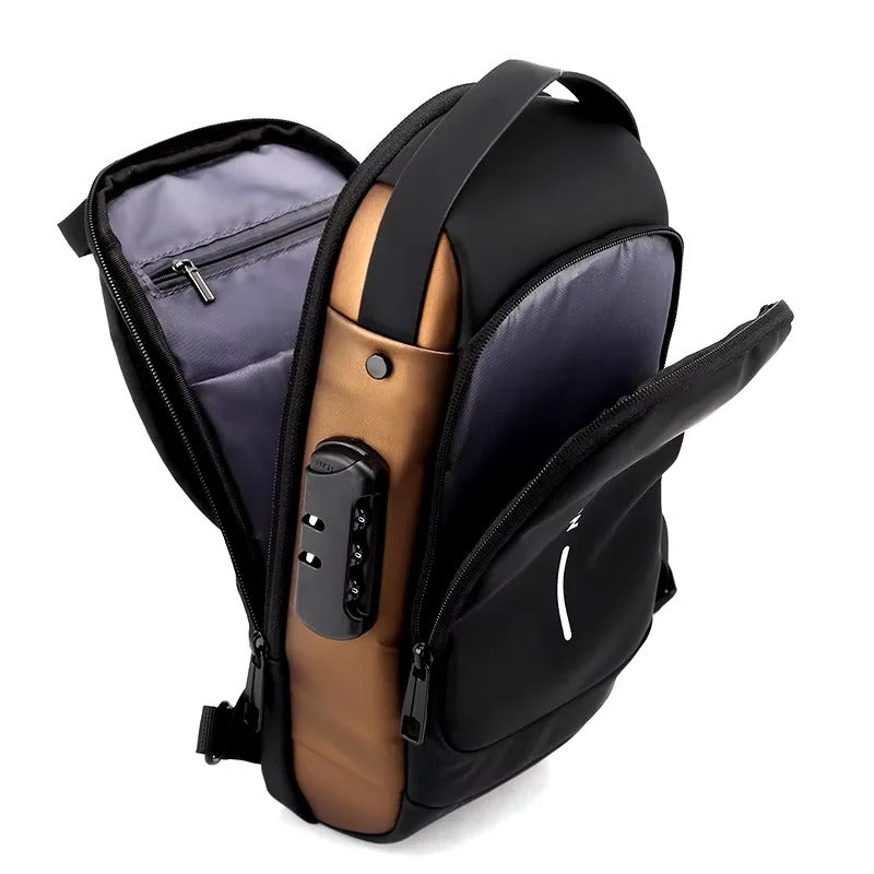 BOLSO ANTIRROBO CON CARGA USB+BLOQUEO