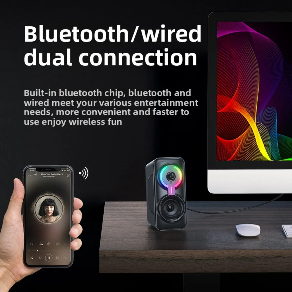PARLANTES ALTAVOZ ONIKUMA RGB MULTIMEDIA L6