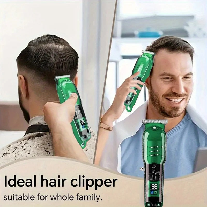CORTADORA TRANSPARENTE DE BARBA Y CABELLO