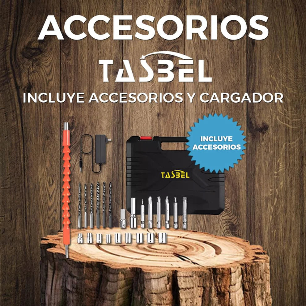 TALADRO PERCUTOR PORTÁTIL DOBLE BATERÍA