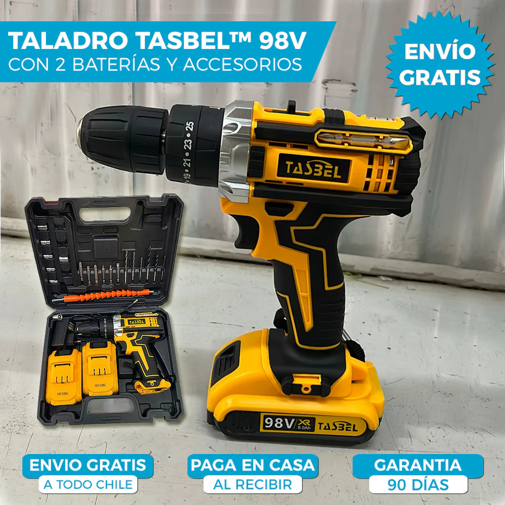 TALADRO PERCUTOR PORTÁTIL DOBLE BATERÍA
