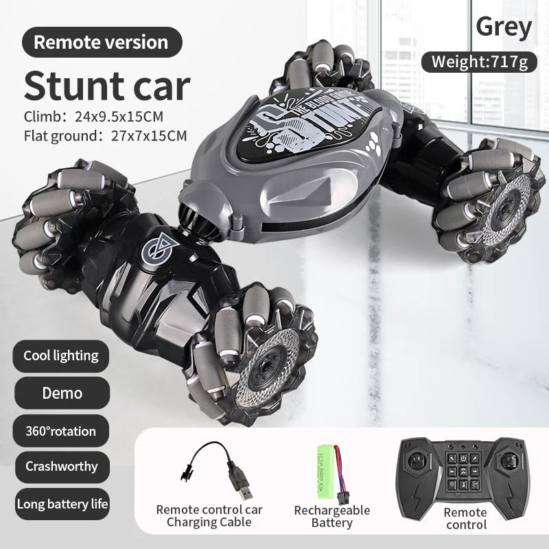 Coche teledirigido 4WD 1:16 Stunt con luz LED, gestor infrarrojo, inducción Twist, escalada, controlado por Radio, juguete para niños