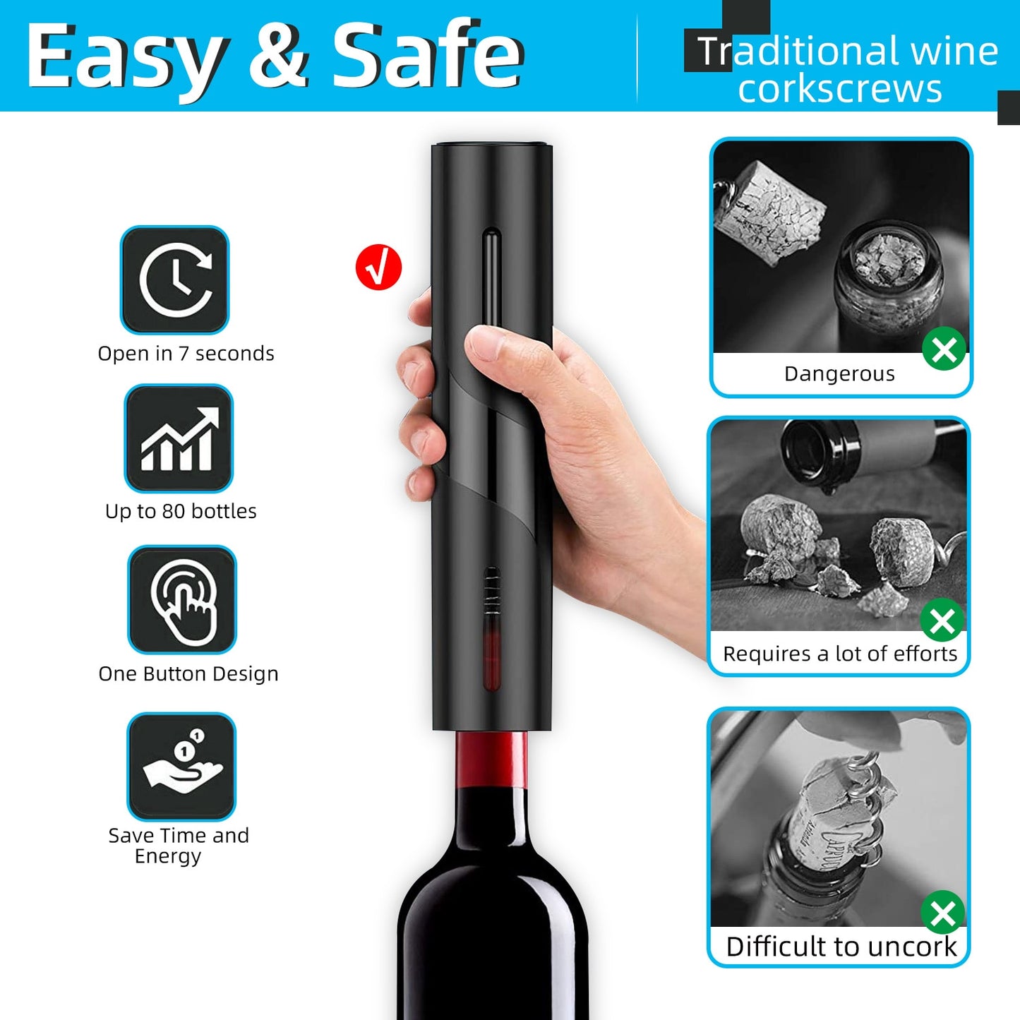 Extractor de Sacacorchos de vino automático