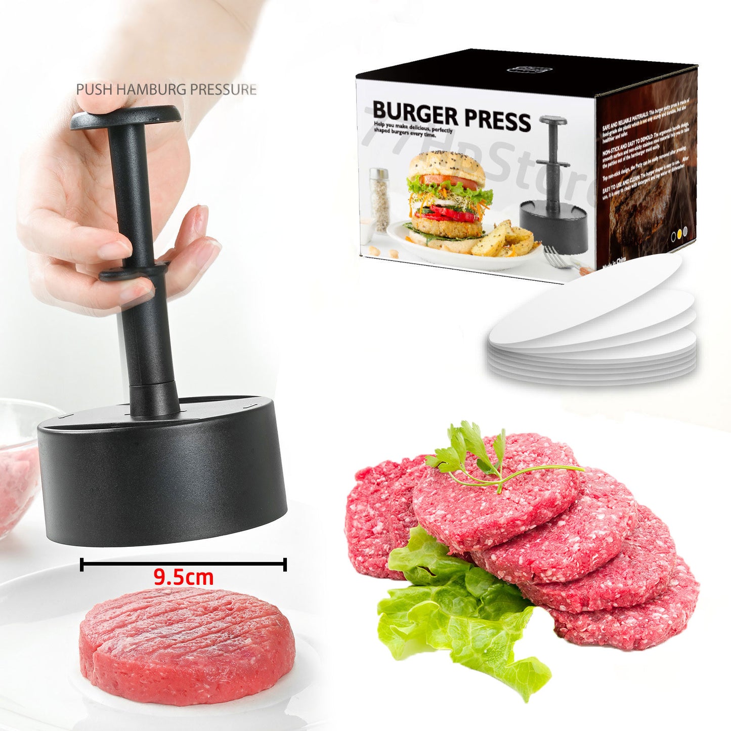 Prensa Manual de carne para hamburguesas