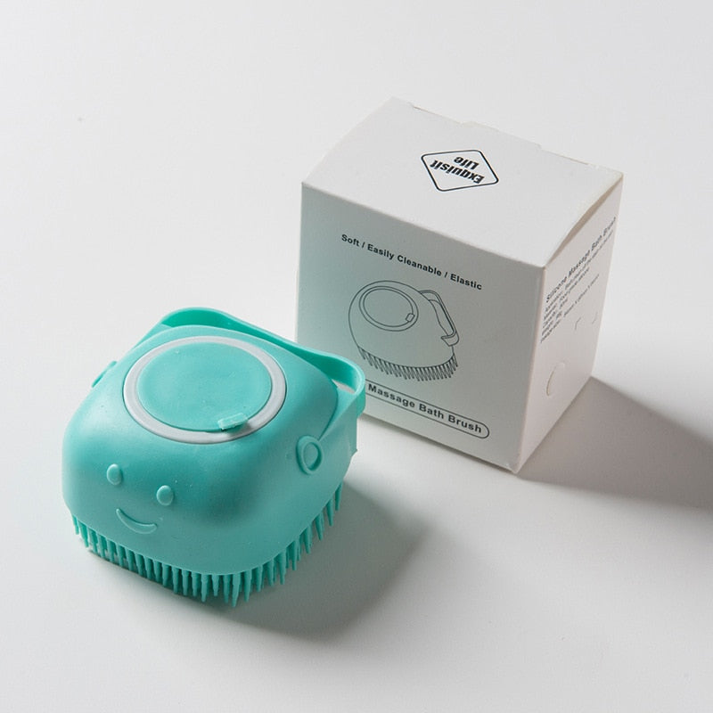🛁 Cepillo de Baño de Silicona para Perros y Gatos