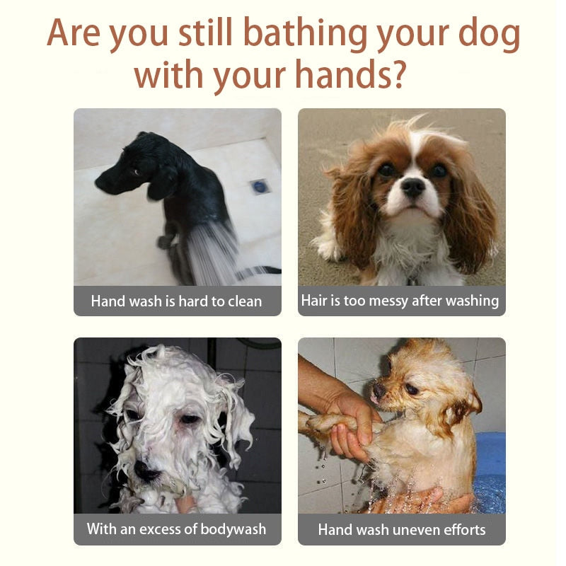 Cepillo de baño de silicona suave y seguro para perros y gatos