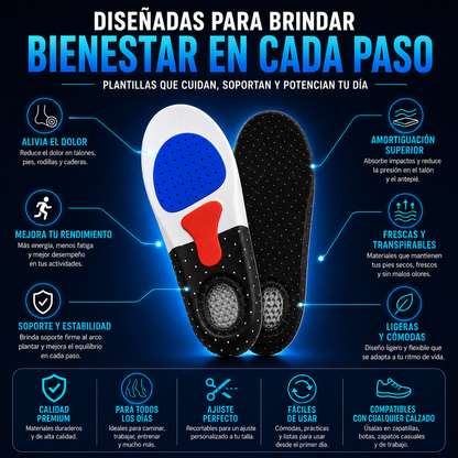 Plantillas Ortopédicas | Alivia Dolor de Pies y Fascitis Plantar + ENVÍO GRATIS 🚚