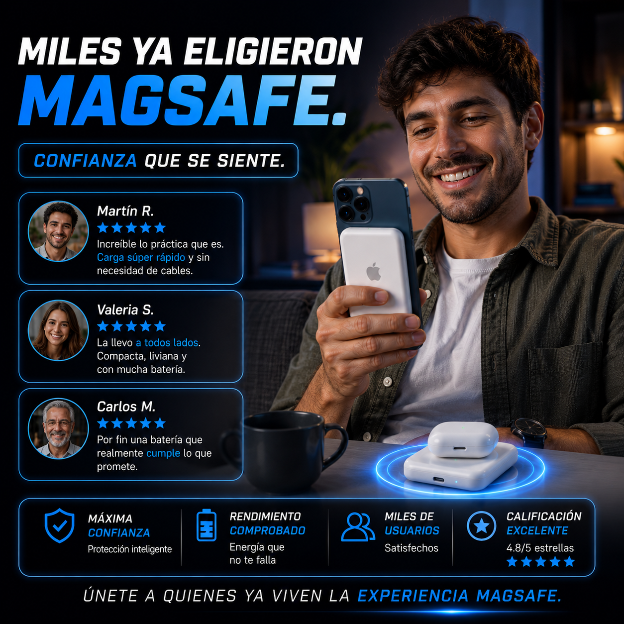 Batería Magsafe para productos Apple-Energía sin límites + ENVÍO GRATIS 🚚
