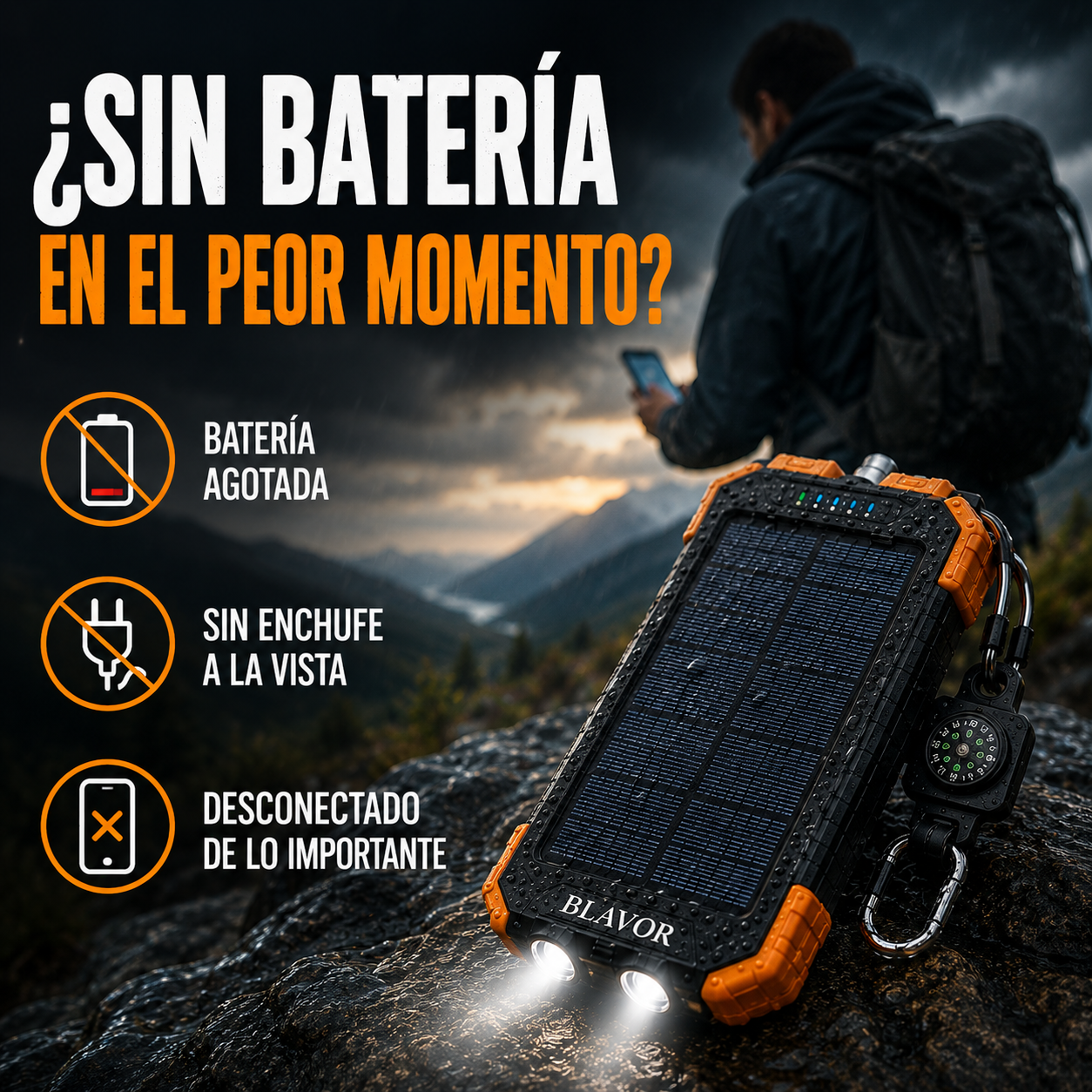 Power Bank Solar BLAVOR – Energía Extrema para Todas Tus Aventuras+ ENVÍO GRATIS 🚚