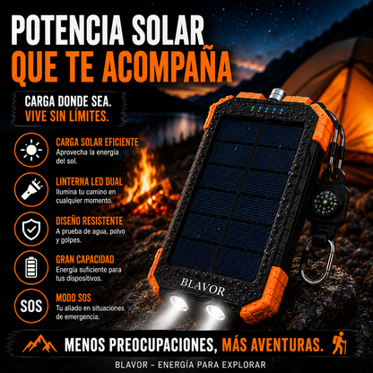 Power Bank Solar BLAVOR – Energía Extrema para Todas Tus Aventuras+ ENVÍO GRATIS 🚚