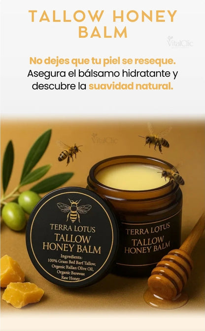 Bálsamo Orgánico de Sebo de Res y Miel-Elimina estrías, acné y líneas de expresión en segundos