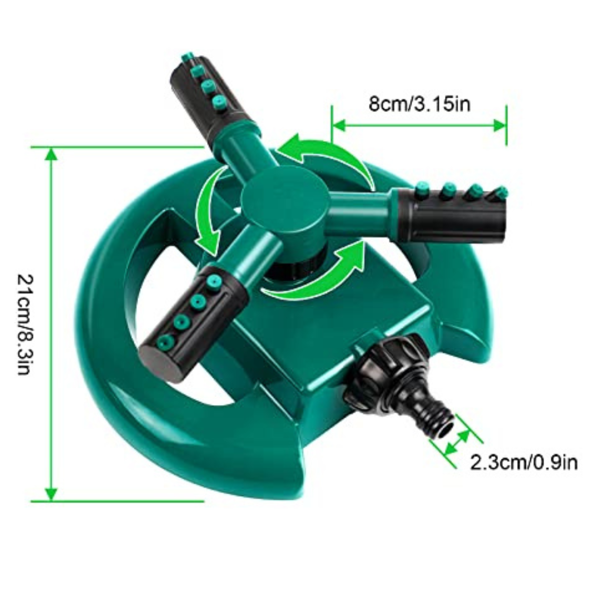 Rociador aspersor de Agua giratorio 360°