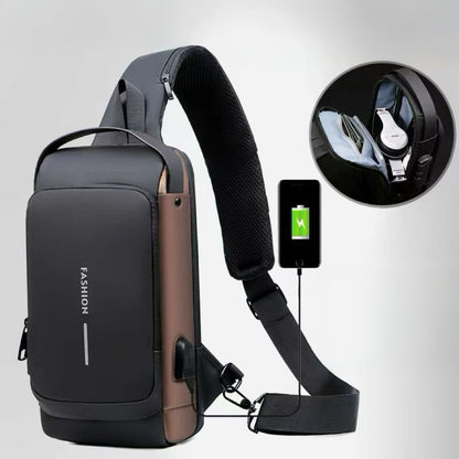 BOLSO ANTIRROBO CON CARGA USB+BLOQUEO