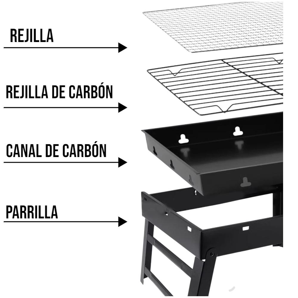 PARRILLA PORTÁTIL A CARBÓN PARA ASADOS