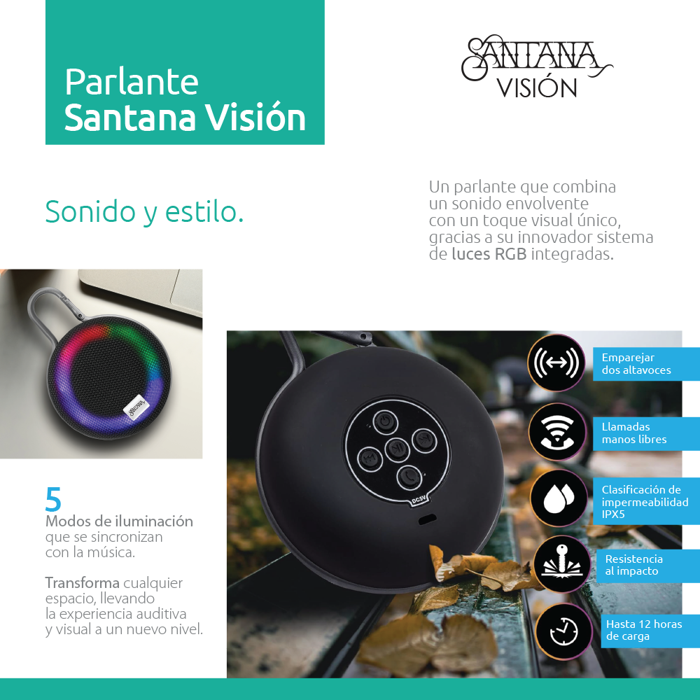Parlante Santana Vision: Sonido y Estilo